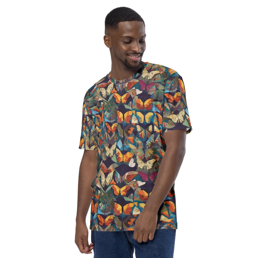 Prismatic Lepidary on Men's Crew Neck T-Shirt — Left