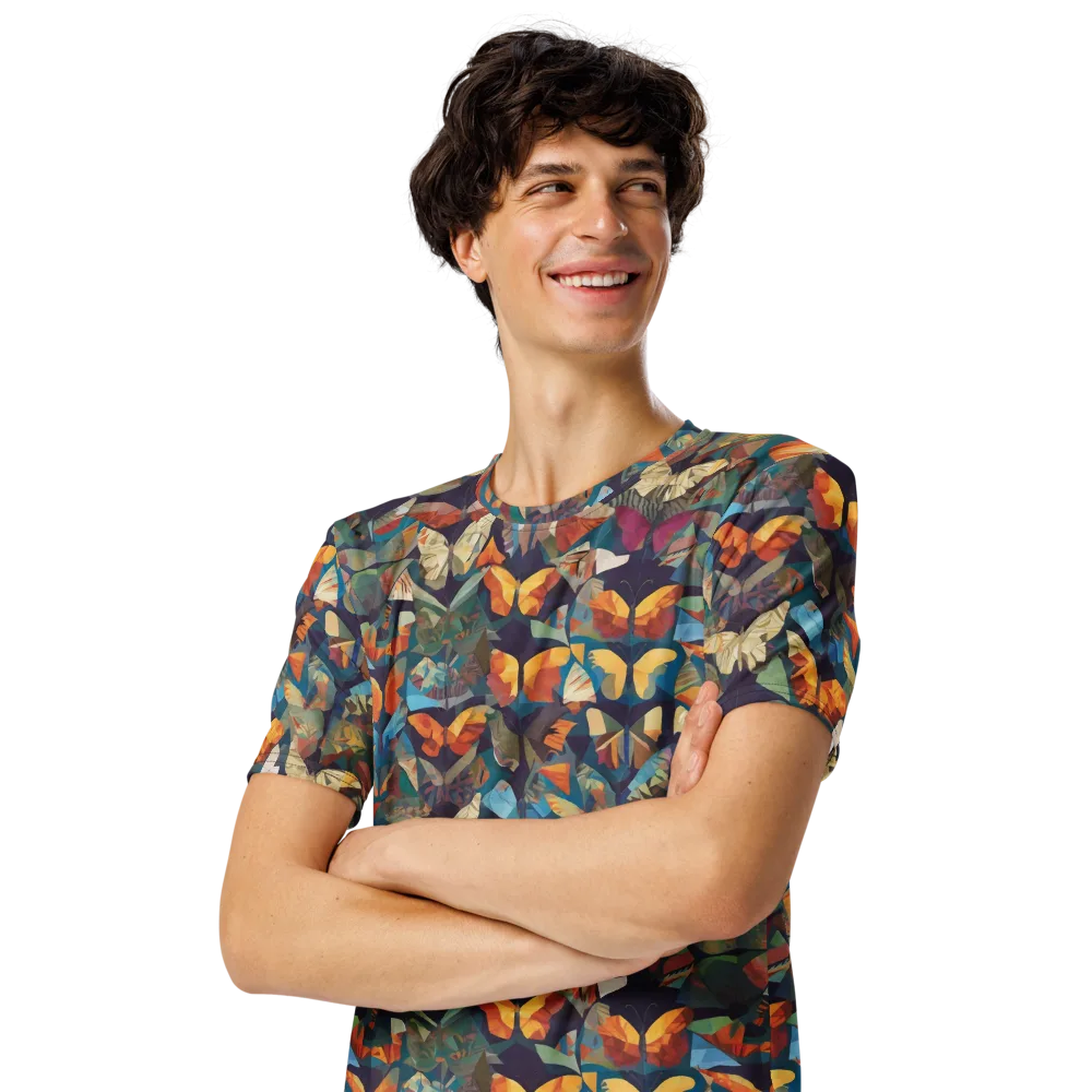 Prismatic Lepidary on Men's Crew Neck T-Shirt — Left Front