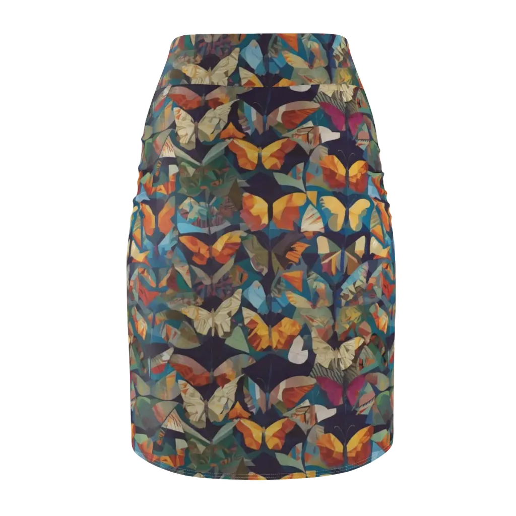 Prismatic Lepidary on Pencil Skirt — Back