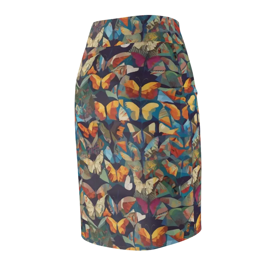Prismatic Lepidary on Pencil Skirt — Back Side