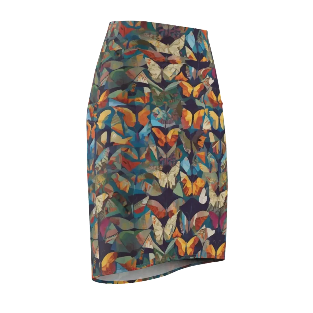 Prismatic Lepidary on Pencil Skirt — Front Side