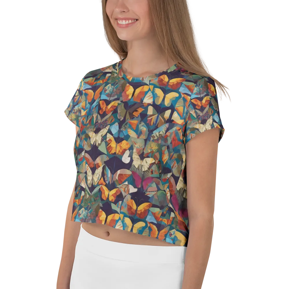 Prismatic Lepidary on Crop Tee — Left
