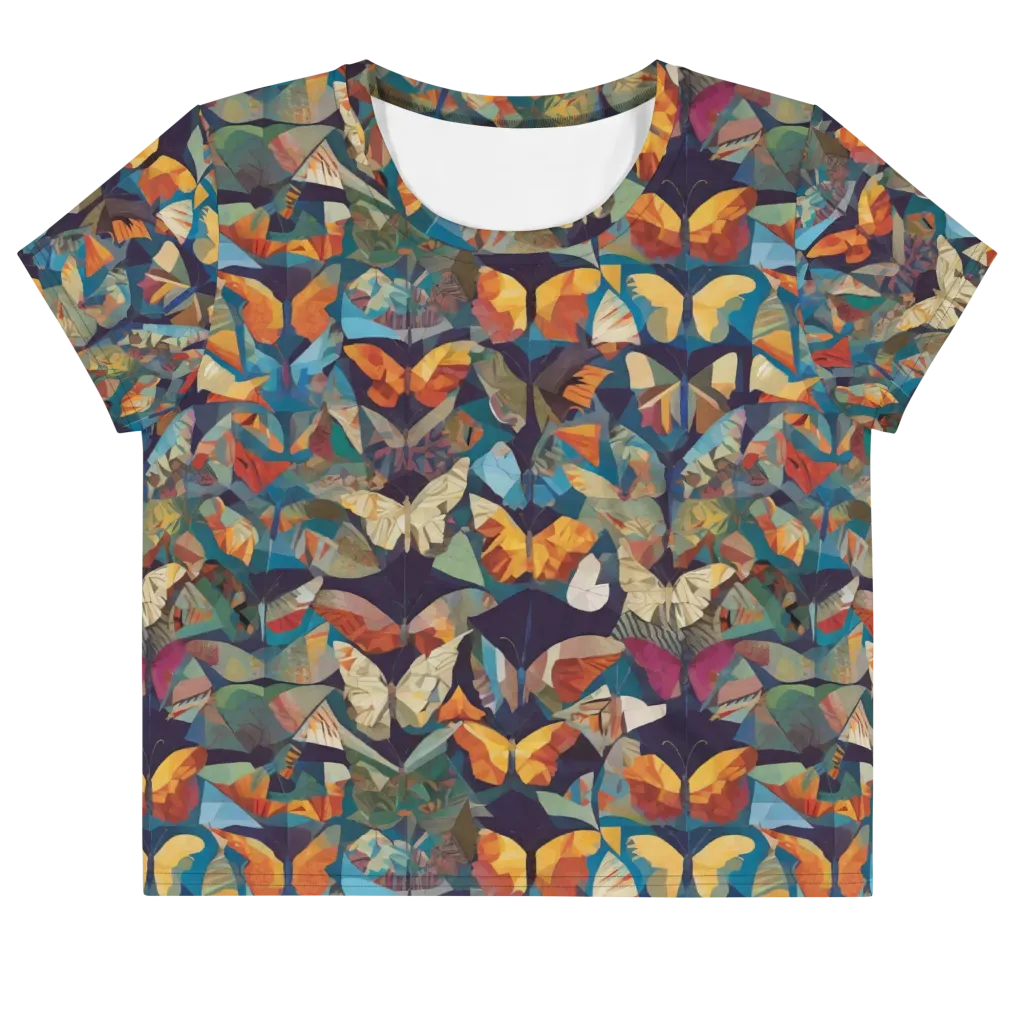 Prismatic Lepidary on Crop Tee — Front