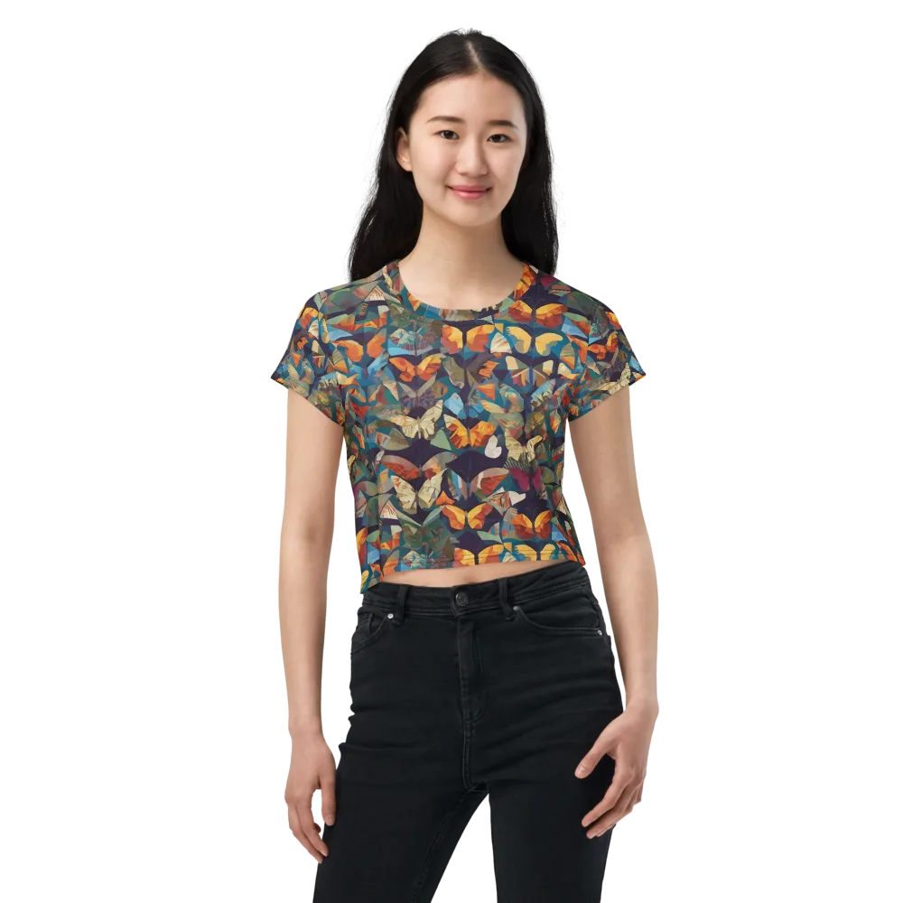 Prismatic Lepidary on Crop Tee — Front
