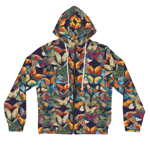 Prismatic Lepidary on a Women's Full-Zip Hoodie