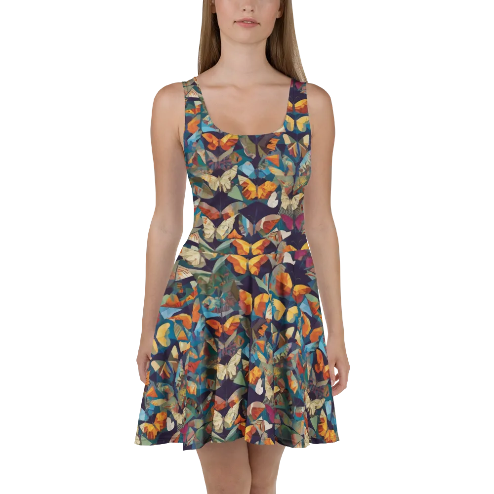 Prismatic Lepidary on Skater Dress — Front