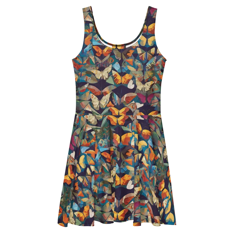 Prismatic Lepidary on Skater Dress — Front