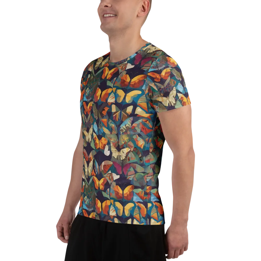 Prismatic Lepidary on Men's Athletic T-Shirt — Left