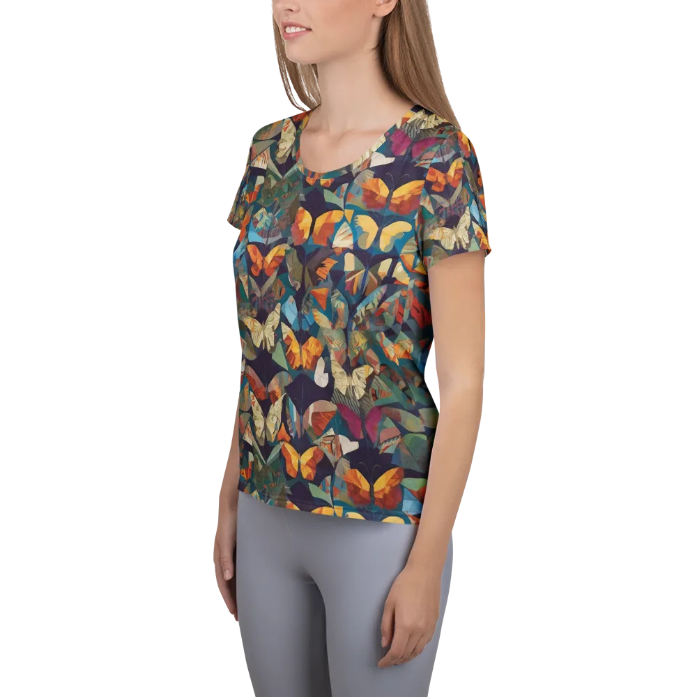 Prismatic Lepidary on Women's Athletic T-Shirt — Left