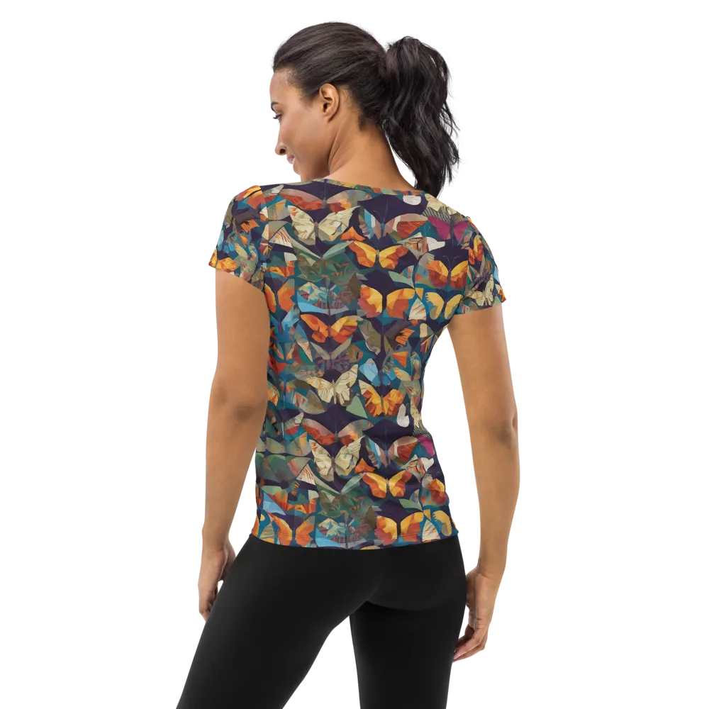 Prismatic Lepidary on Women's Athletic T-Shirt — Back