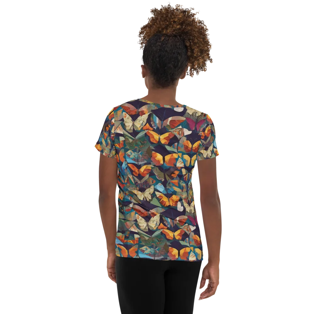 Prismatic Lepidary on Women's Athletic T-Shirt — Back