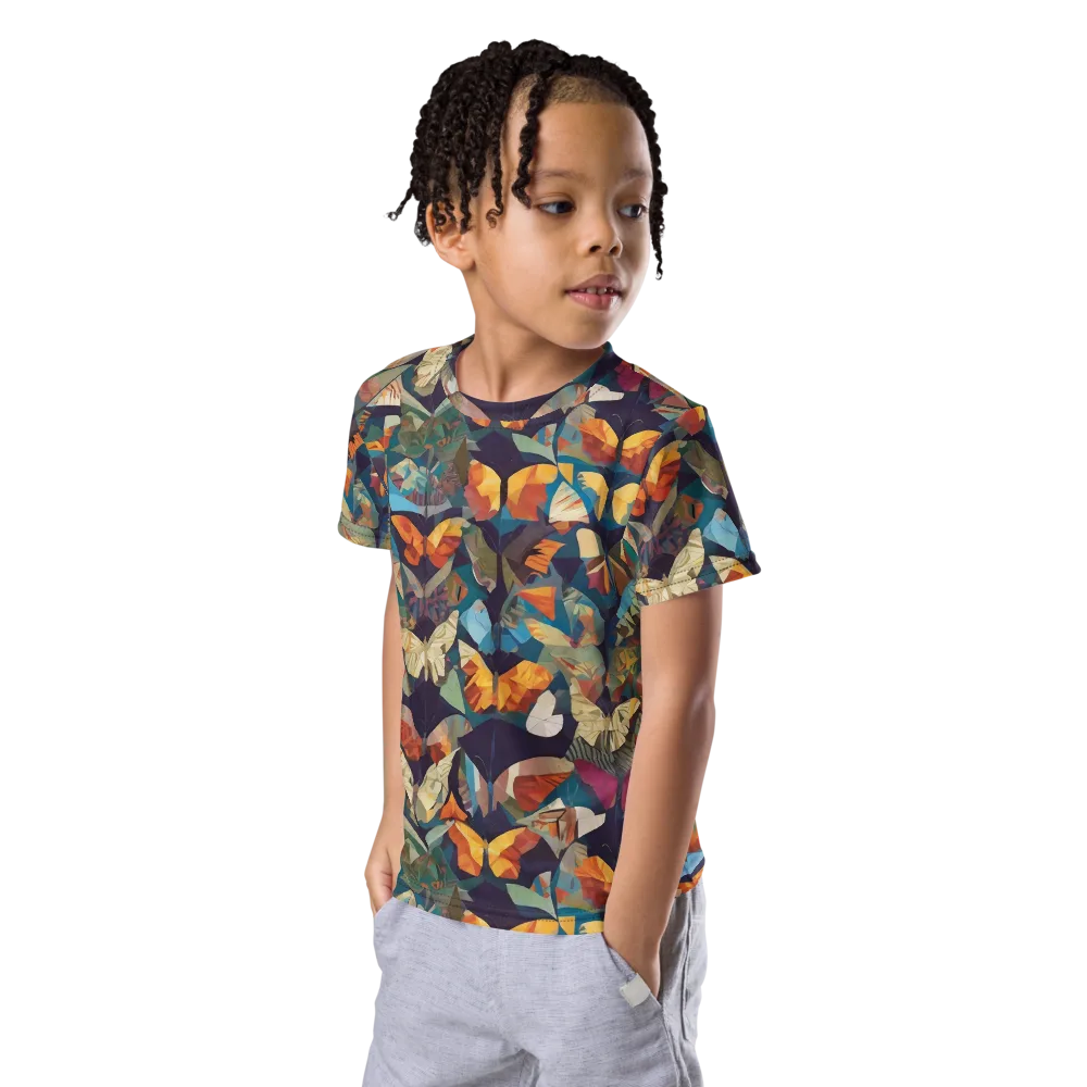 Prismatic Lepidary on Kids Crew Neck T-Shirt — Left Front