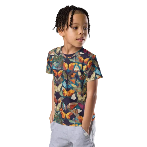 Prismatic Lepidary on a Kids Crew Neck T-Shirt