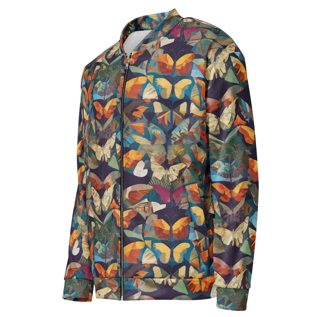 Prismatic Lepidary on Bomber Jacket — Left Front