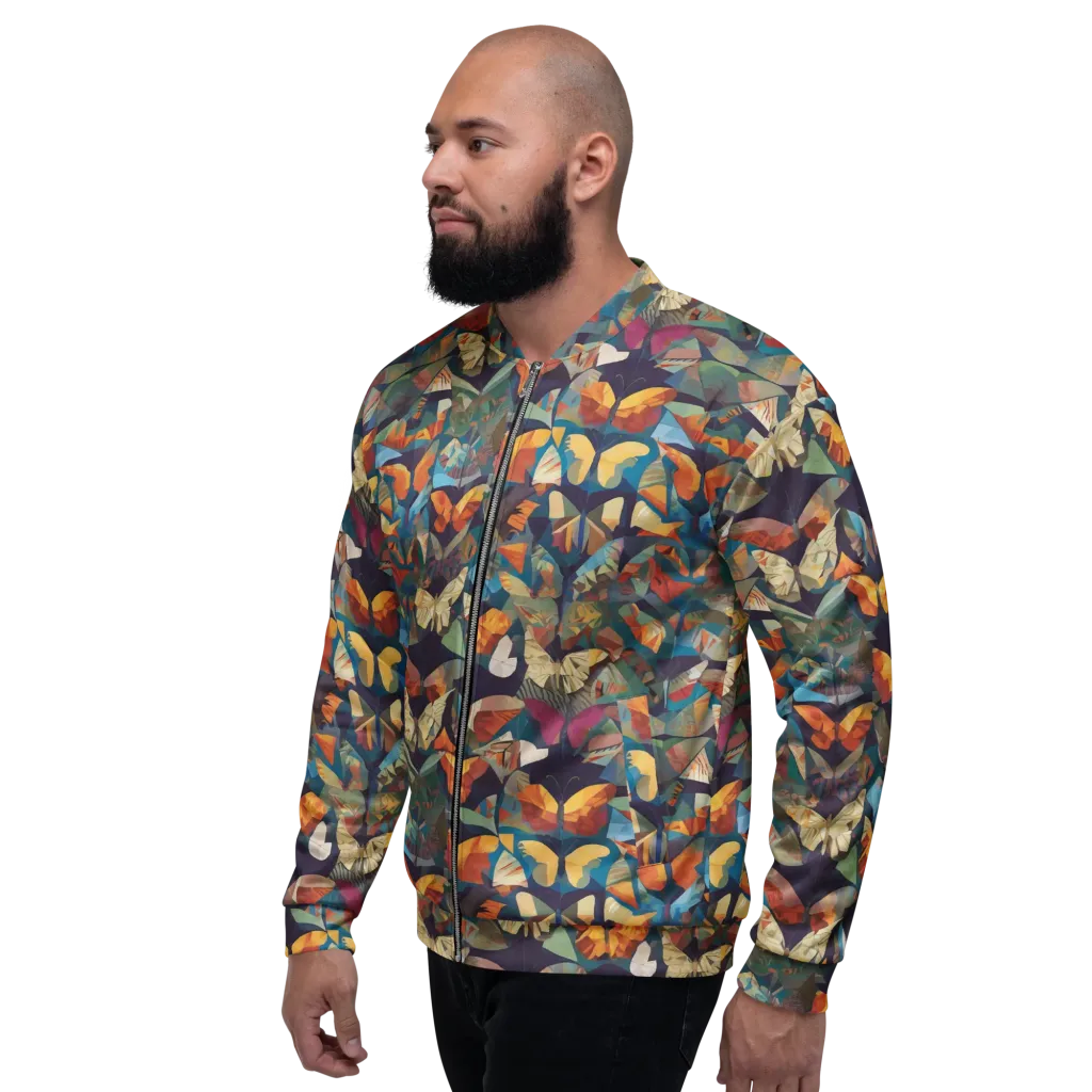 Prismatic Lepidary on Bomber Jacket — Left