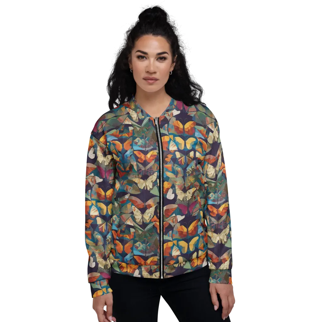 Prismatic Lepidary on Bomber Jacket — Front