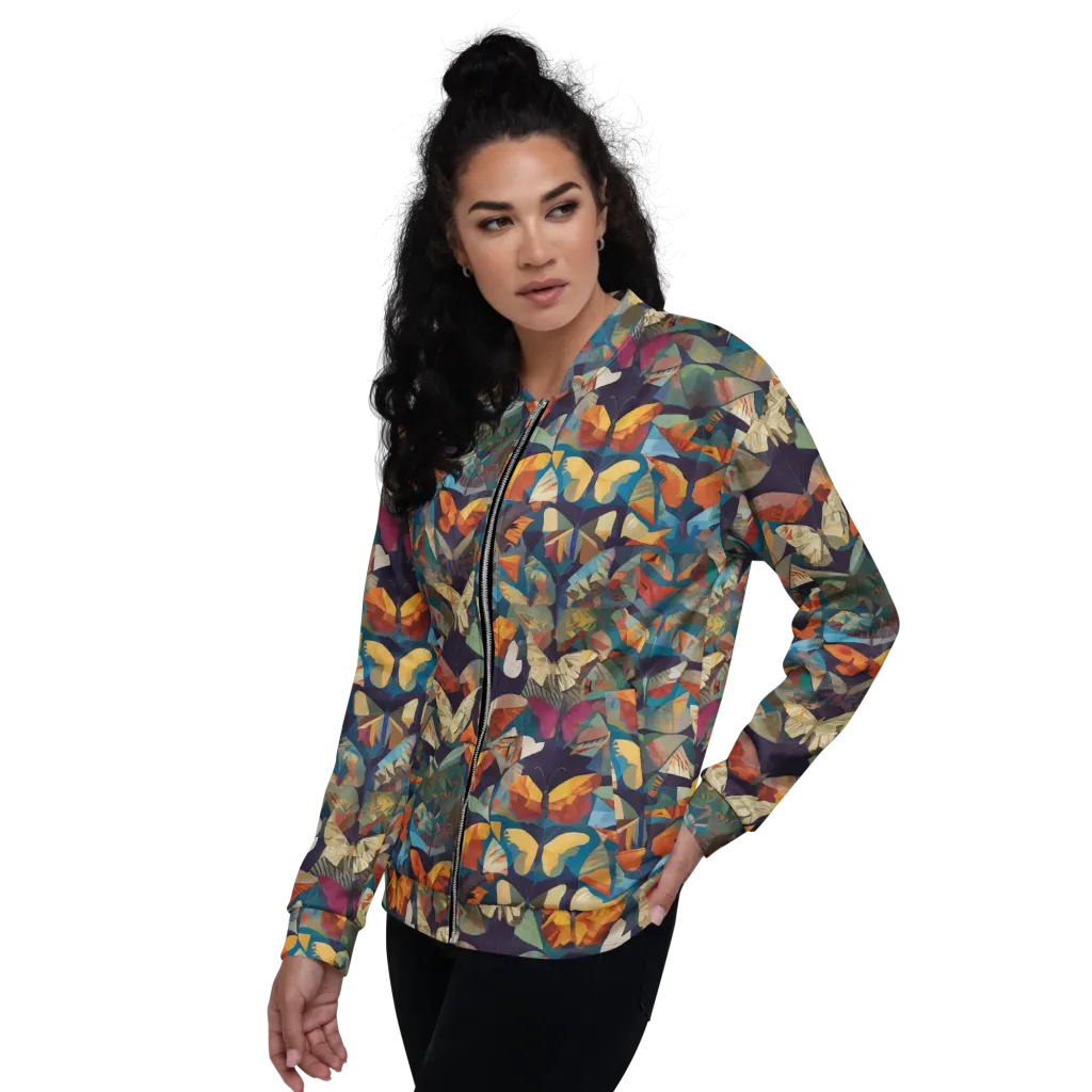 Prismatic Lepidary on Bomber Jacket — Left