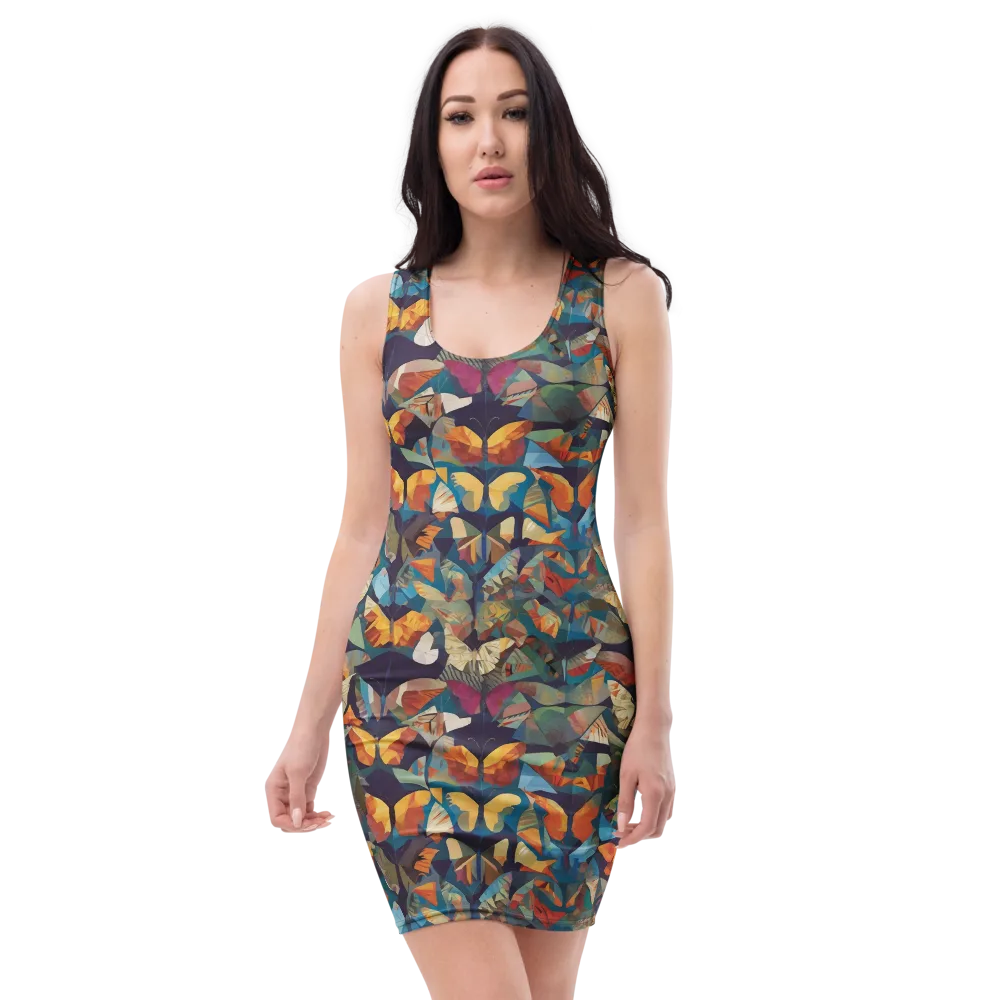 Prismatic Lepidary on Bodycon Dress — Front
