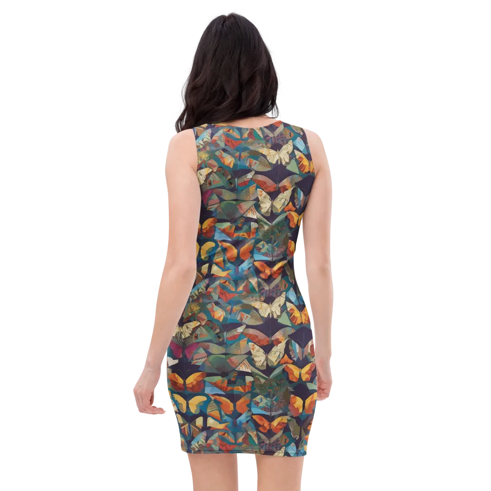 Prismatic Lepidary on Bodycon Dress — Back
