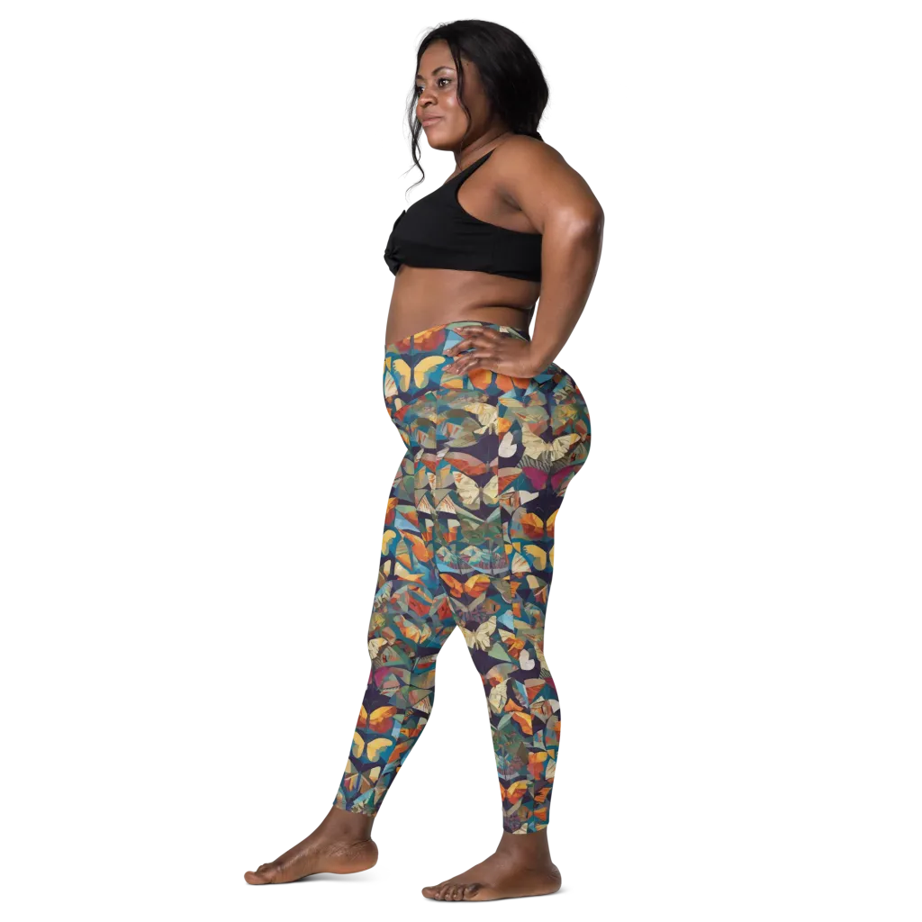 Prismatic Lepidary on Leggings with Pockets — Left