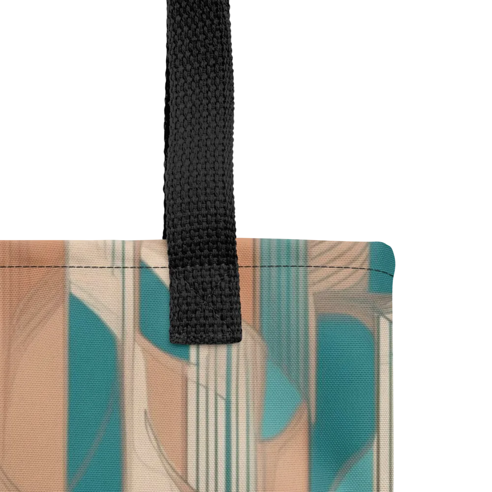 Teal Deco Drapery on Tote Bag — Product details