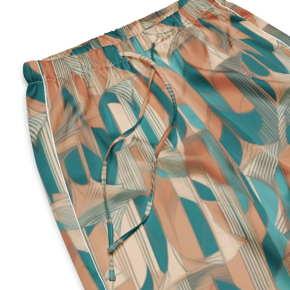 Teal Deco Drapery on Women's Pajama Pants — Product details