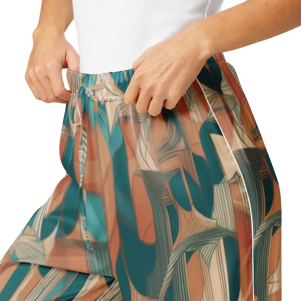 Teal Deco Drapery on Women's Pajama Pants — Product details