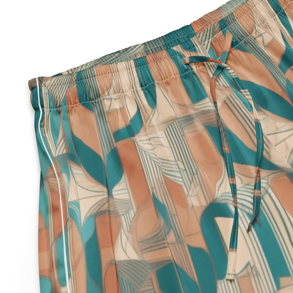 Teal Deco Drapery on Women's Pajama Shorts — Product details