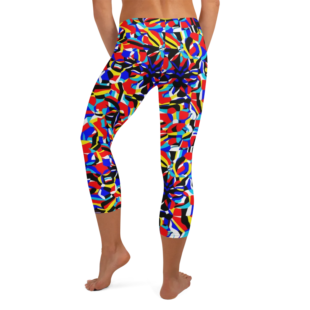 Primary Flux on Capri Leggings — Back