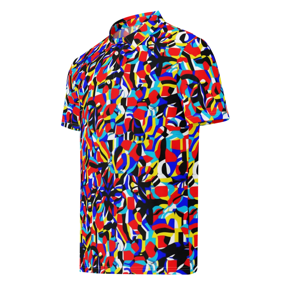 Primary Flux on Men's Slim Fit Polo Shirt — Left Front