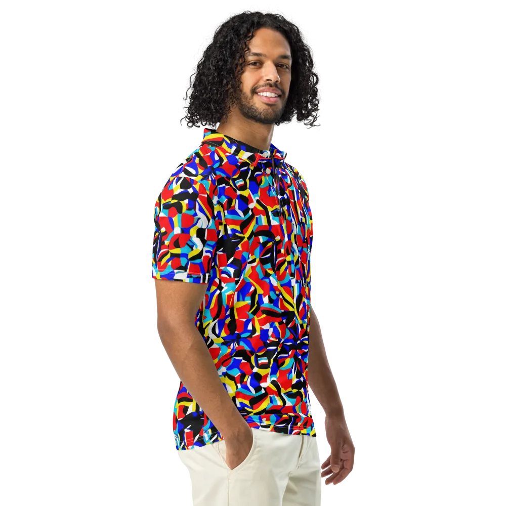 Primary Flux on Men's Slim Fit Polo Shirt — Right Front