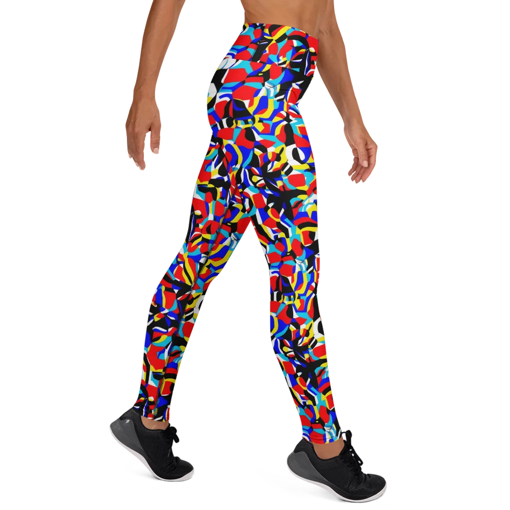 Primary Flux on Yoga Leggings — Right