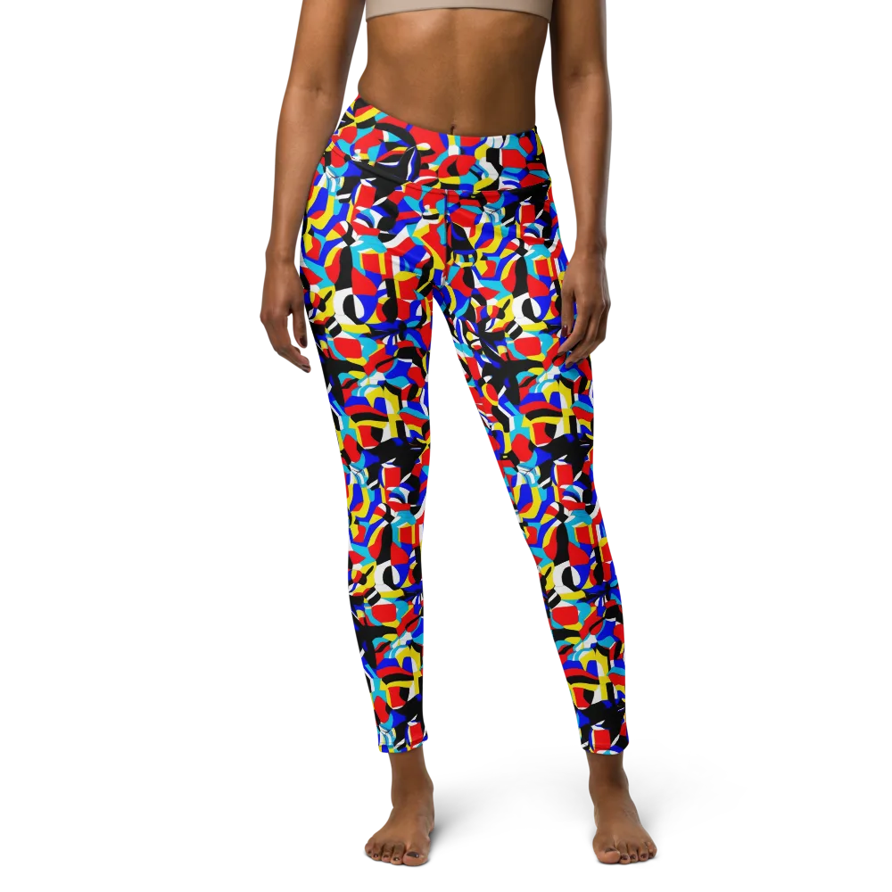 Primary Flux on Yoga Leggings — Front