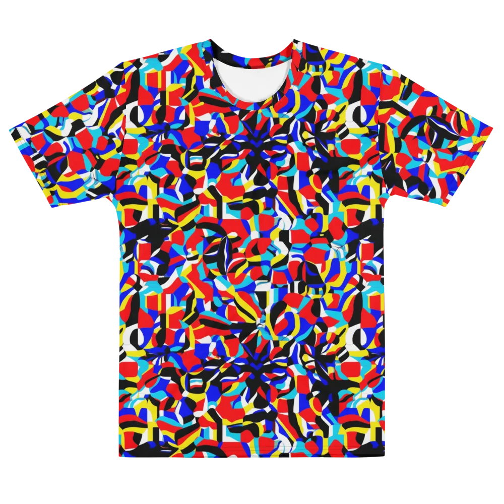 Primary Flux on Men's Cotton Crew Neck T-Shirt — Front