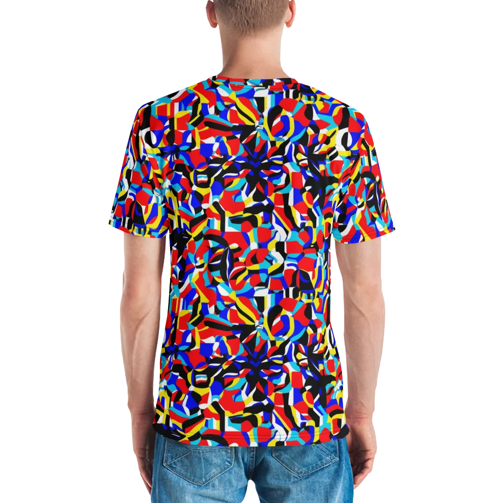 Primary Flux on Men's Crew Neck T-Shirt — Back
