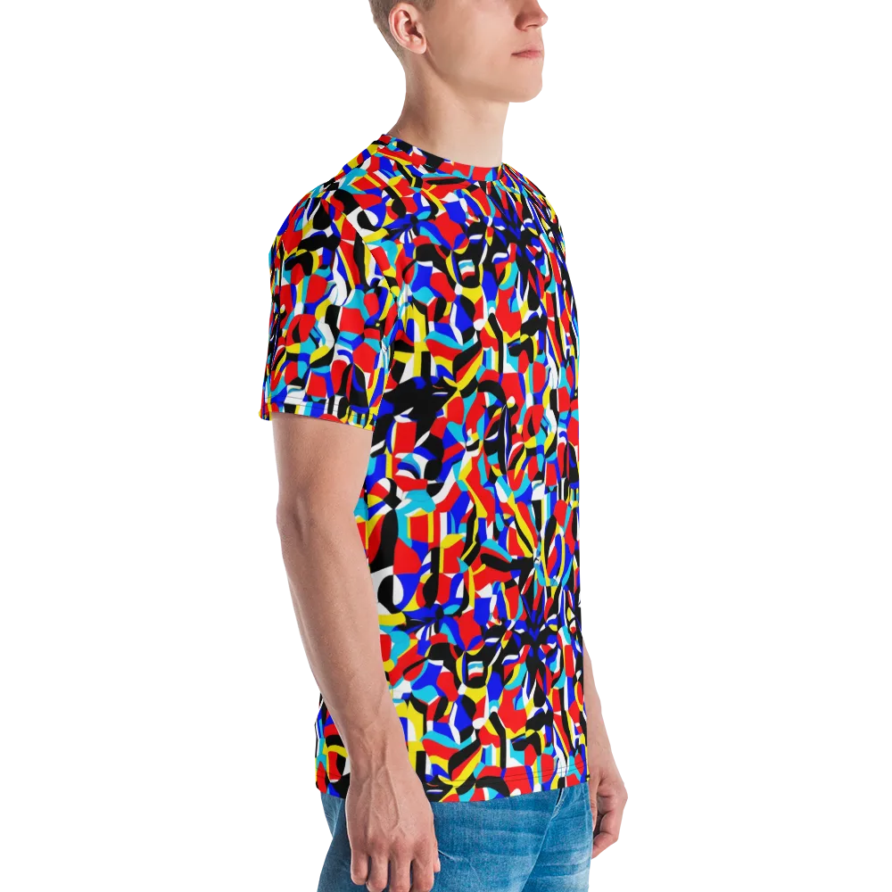 Primary Flux on Men's Crew Neck T-Shirt — Right