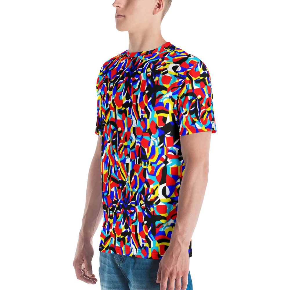 Primary Flux on Men's Crew Neck T-Shirt — Left