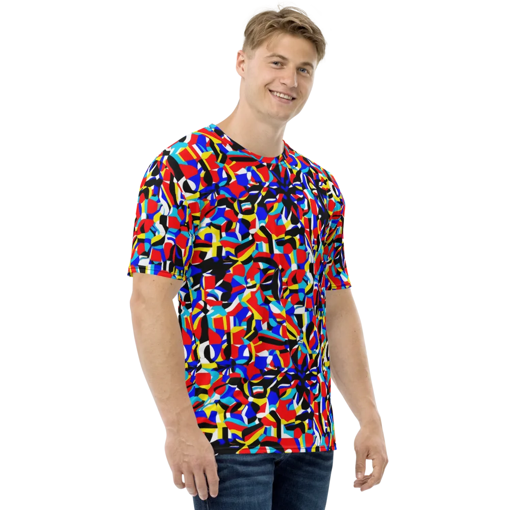 Primary Flux on Men's Crew Neck T-Shirt — Right