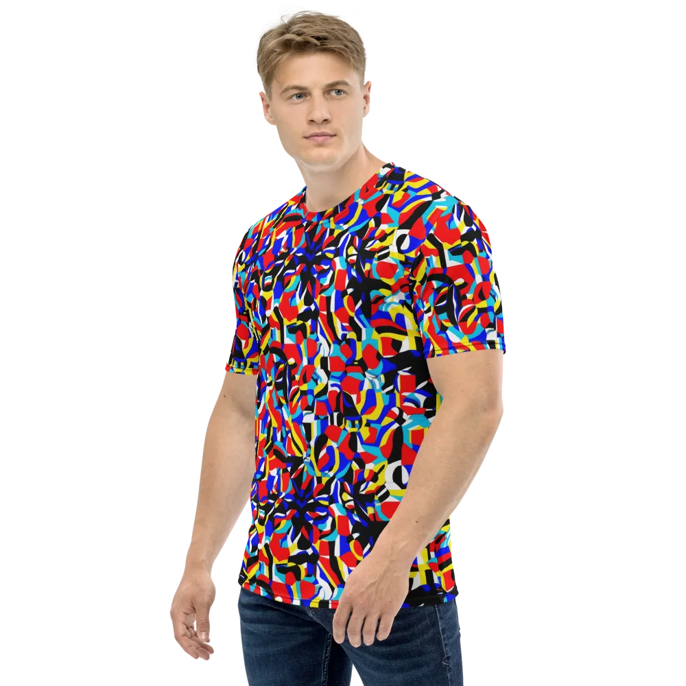 Primary Flux on Men's Crew Neck T-Shirt — Left