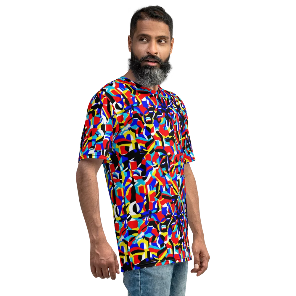 Primary Flux on Men's Crew Neck T-Shirt — Right