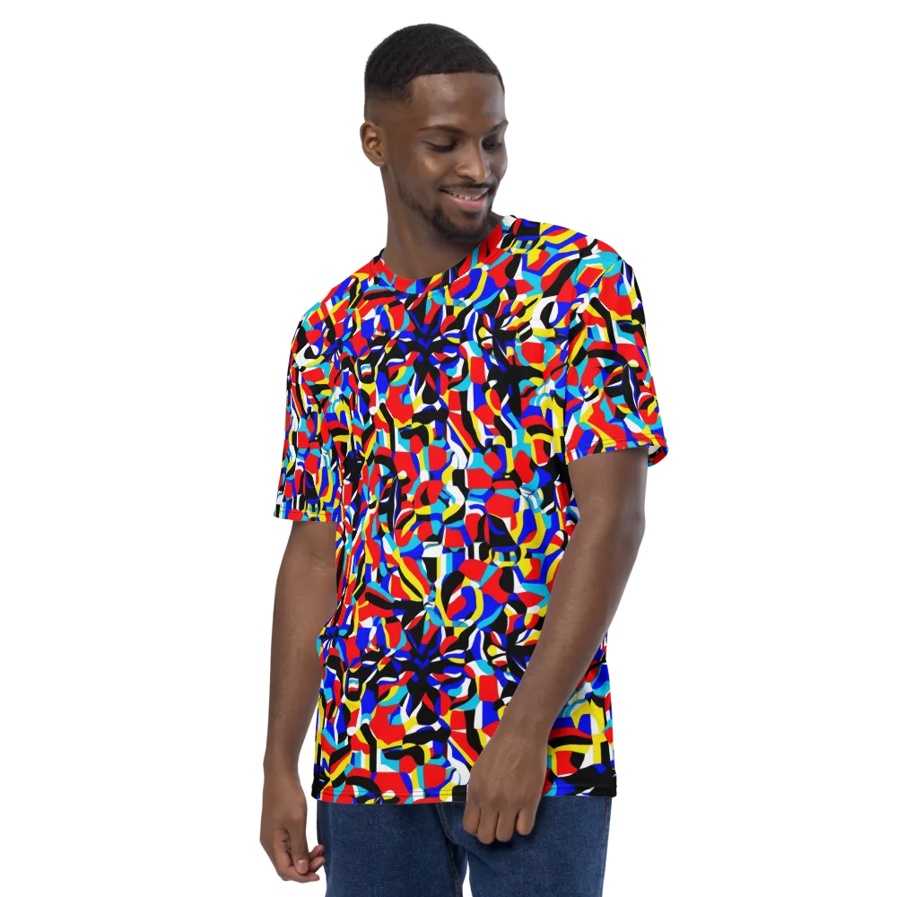Primary Flux on Men's Crew Neck T-Shirt — Left