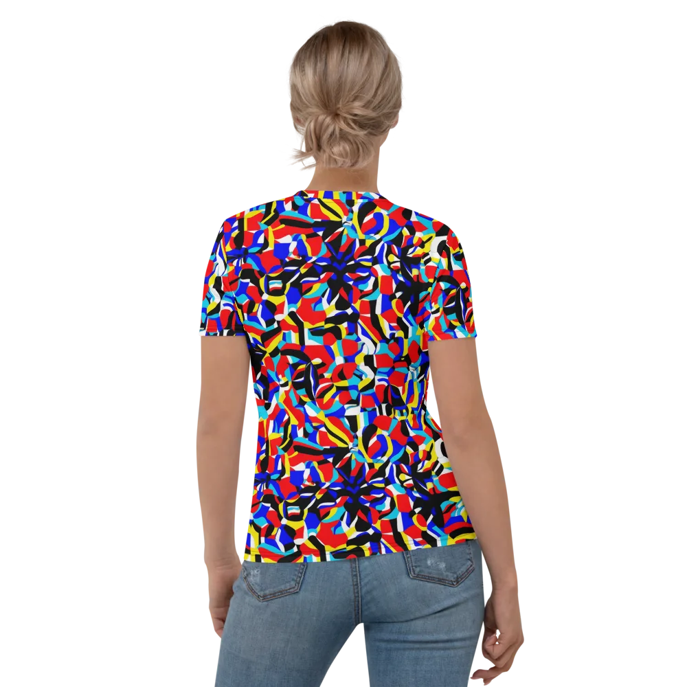 Primary Flux on Women's Crew Neck T-Shirt — Back