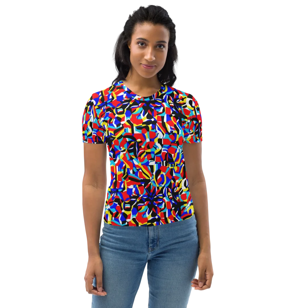 Primary Flux on Women's Crew Neck T-Shirt — Front
