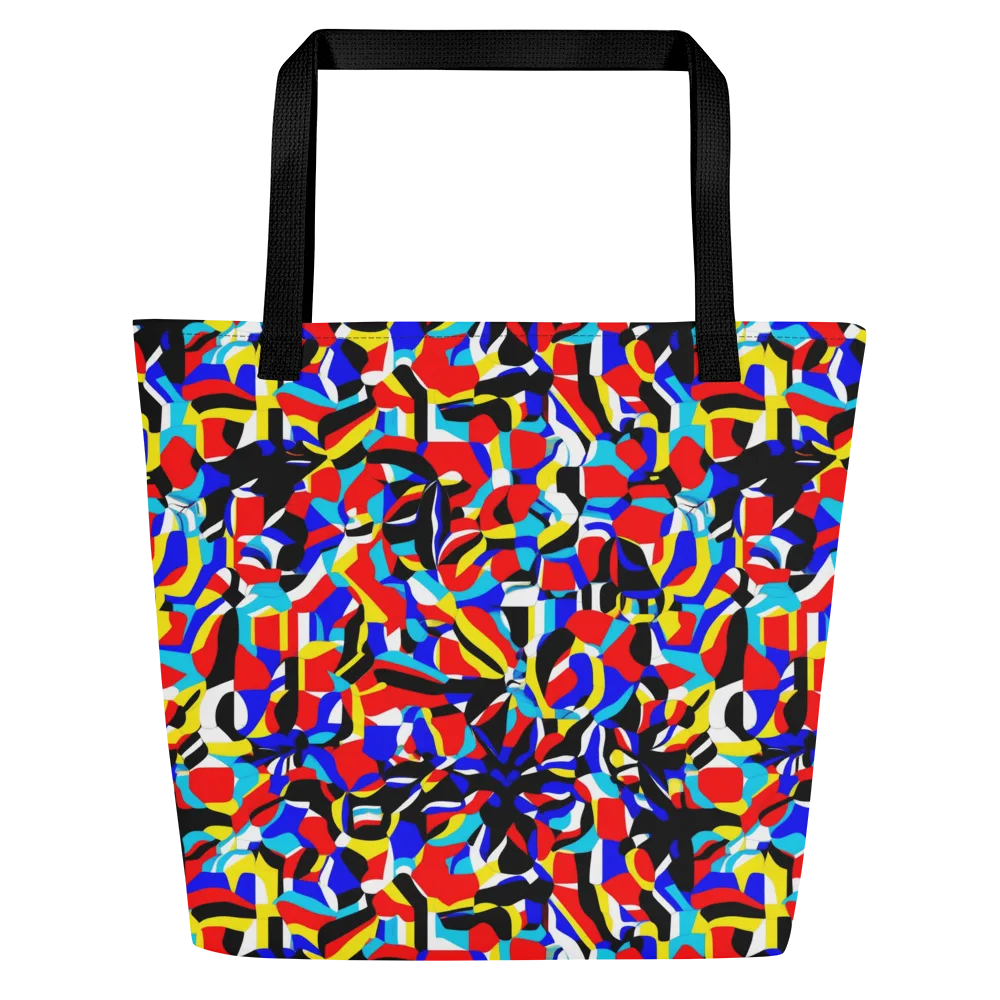 Primary Flux on Large Tote Bag W/ Pocket — Front