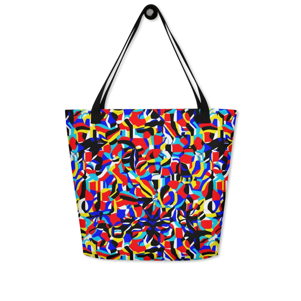 Primary Flux on Large Tote Bag W/ Pocket — Front