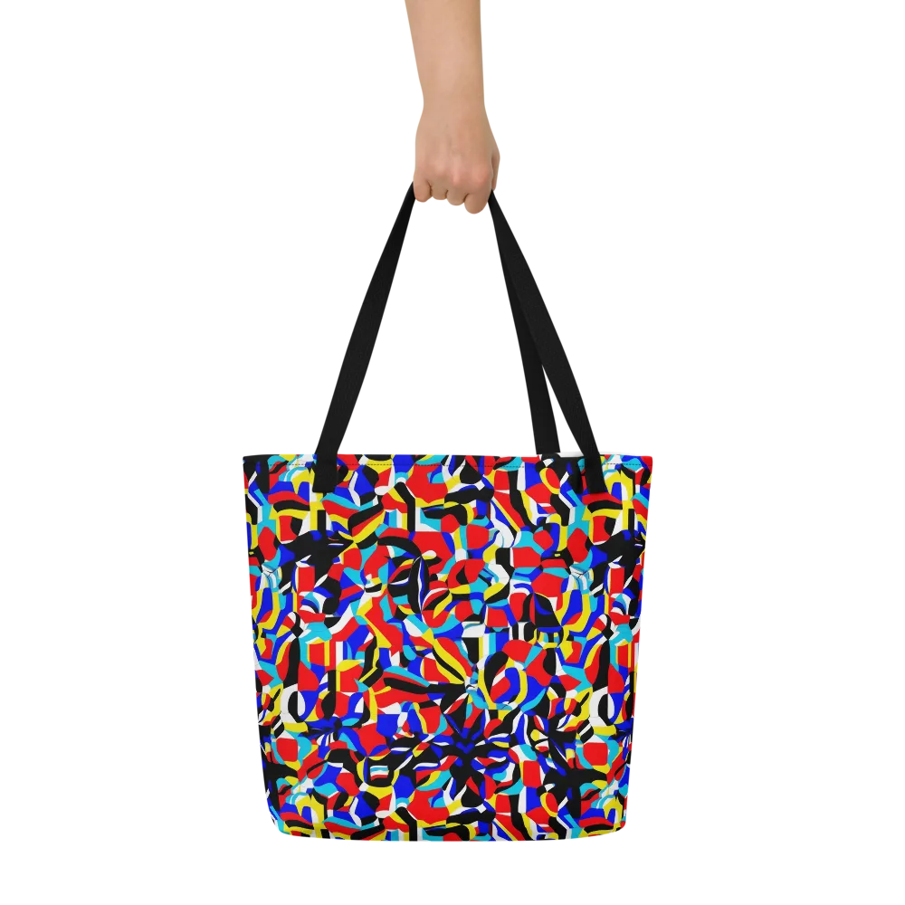 Primary Flux on Large Tote Bag W/ Pocket — Front