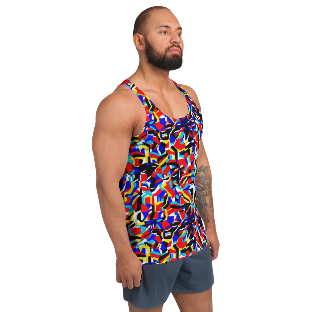 Primary Flux on Men's Tank Top — Right Front