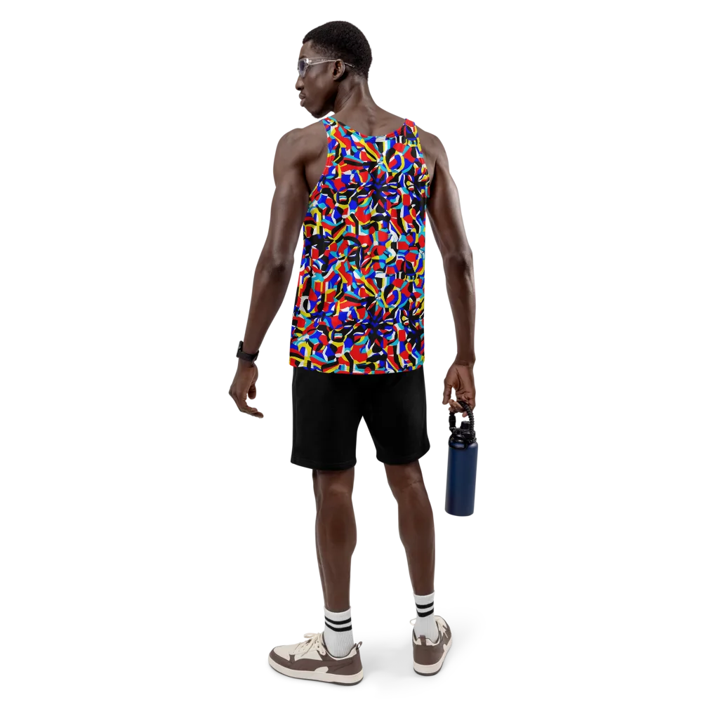 Primary Flux on Men's Tank Top — Back