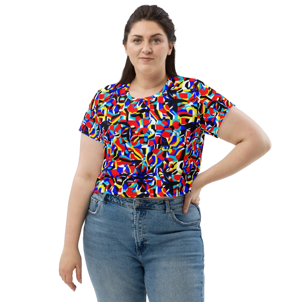 Primary Flux on Crop Tee — Front