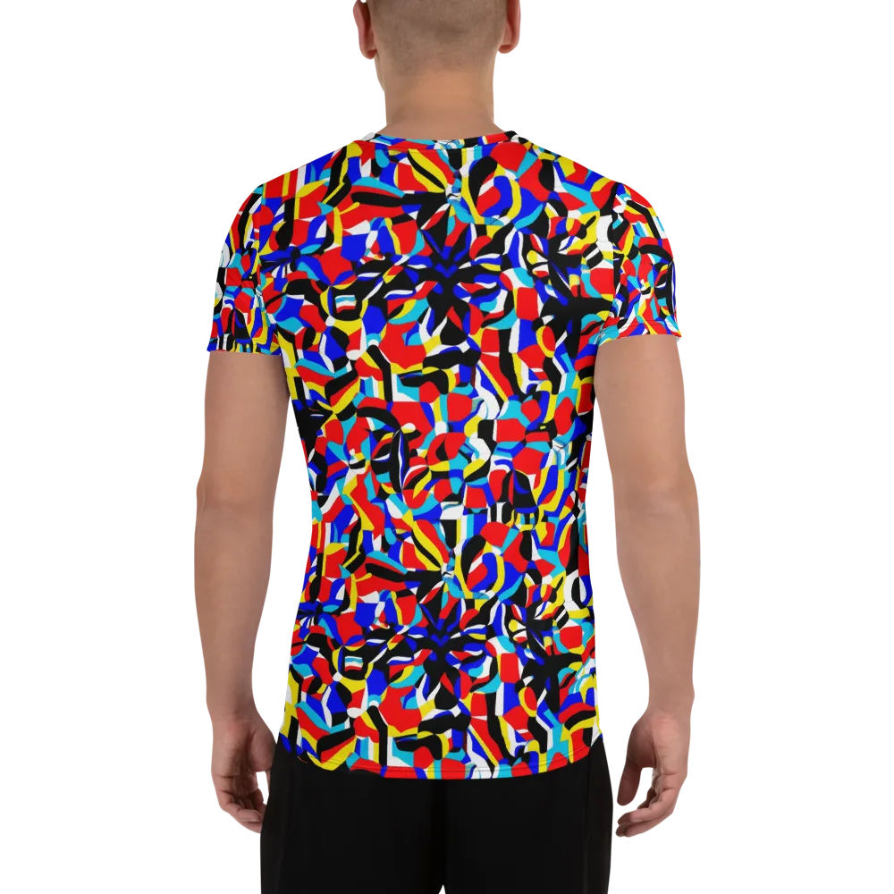 Primary Flux on Men's Athletic T-Shirt — Back